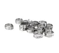 Hose Clamps 20 Pieces Stainless Steel PEX Crimp Rings Single Ear Hose Clamp 7Mm Width for Plumbing and Industrial Applications 40.8 to 44.0mm(40.8~44.0mm)