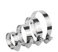 Hose Clamps 20Pcs Adjustable Stainless Steel Hose Clamp Silver for Auto Plumbing for Garden Pool Hoses Fuel Pipe Tube(105-127mm)
