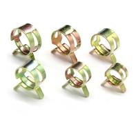 Hose Clamps Stainless Steel 100 Pcs 15mm-18mm Hose Clamp 65MN Manganese Steel Galvanized Spring Elastic Buckle Water Pipe Hoop(ID 18mm)