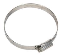 Sealey Stainless Steel Hose Clips 80mm - 100mm Pack of 5