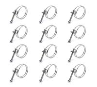 Hose Clips: 10 Pcs 36-40mm Double Wire Jubilee Clips - Adjustable Stainless Steel Hose Clamps for Plumbing & Industrial Use