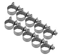 Hose Clips Set, 10PCS 10PCS Stainless Steel Hose Clamps T-Bolt Fuel Line Pipe Clips Fastener(14-16mm)
