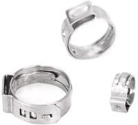 Hose Clips Set, 10Pcs/Lot 304 Stainless Steel 6.5mm-21.0mm Single Ear Hose Clamps SS304 Mini Cli(9.6 11.3mm)