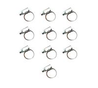 Hose Clips Stainless Steel, 10 Pcs Adjustable 10-16mm Range Hose Clamp Set, Stainless Steel Clips, Worm Drive Pipe Clips, Clamps for Tube, Automobile Pipe