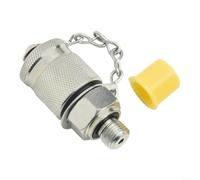 Hose Connection Adapter Hydraulic Test Socket G1/8 M16 x 2 Made of Galvanised Carbon Steel High Pressure Resistant for Pressure Monitoring Ventilation and Sampling in Hydraulic Systems Silver