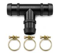 Hose Connector 32 mm, 3 Stainless Steel Hose Clamps and 3 Seal Rings | tee hose parts, garden quick connecter for pool waterfall overflow fountain pipe swimming pool