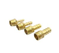 Hose Connector, 4PCS 4mm-14mm Hose Barb x 1/4Inch BSP Male Thread Brass Barbed Pipe Fitting Nipple Connector Coupler Adapter(6mm)