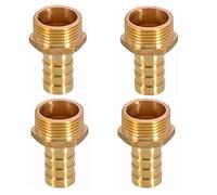 Hose Connector, 4pcs PC PCF PL PLF Pagoda Connector Hose Barb Connector Hose Tail Thread 1/8 1/4 3/8 1/2 BSP Brass Pipe Fitting