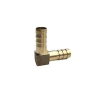 Hose Connector, Brass Barb Pipe Fitting 3 4 Way T Y Straight Elbow Hose 6 8 10 12 14 16 19mm Copper Barbed Connector Joint Coupler(Elbow,6mm Barb)