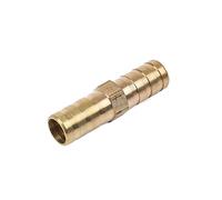 Hose Connector, Brass Barb Pipe Fitting Straight Elbow T Y X Shape 2 3 4 Way Connector for 6mm to 19mm 8mm 16mm Copper Water Tube(Straight I Shap,8mm Barb)