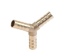 Hose Connector, Brass Barb Pipe Fitting Straight Elbow T Y X Shape 2 3 4 Way Connector for 6mm to 19mm 8mm 16mm Copper Water Tube(Y 3 Way,12mm Barb)