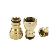 Hose Connector Connector Durable 1/2" 3/4" 1" Brass Quick Female Thread 16mm Pacifier Nipple Coupling Adapter Garden Irrigation Connect(1I2 Inch-2pcs)