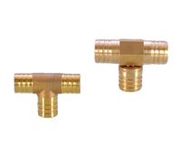 Hose Connector, Coupling connectors,2PC Brass Barb Pipe Fitting T Type 3 Way Connector Hose Copper Pagoda Tube Fittings(12mm)