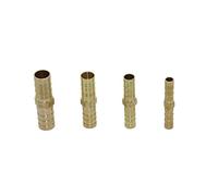 Hose Connector, Coupling connectors,4PCS Brass Straight Hose Pipe Fitting Equal Barb,Copper Barbed Coupler Adapter Pneumatic Pipe Fittings(Wit)