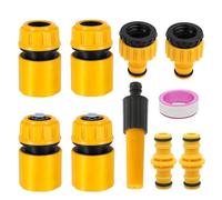 Hose Connector Garden Hose Fitting Set, Double Male Fittings Hose End Quick Connectors Garden Spray Gun Spray Nozzle for Watering Plants Shower Pet Car Washing