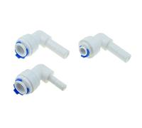 Hose Connector, Tee Pipe Fittings 2PCS Reverse Osmosis Quick Coupling, L Straight Tee Water Aquarium Plastic Joint Fitting(L 9 52mm 6 35 Pipe)