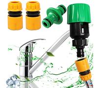 Hose Connector, Universal Hose Tap Connector, Quick Fitting Hose Pipe Connector, Kitchen Tap Hose Pipe Connector, Mixer Tap Hose Connector, Hose Adaptor for Garden Bathroom Indoor Outdoor (4 Pack)