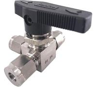 Hose Connector with Water Stop,1pcs 3 6 8 10 Mm 3/8" Hard Tube Stainless Steel Tee Ball Valve,Material of Horizontal Three-Way Ferrule(10mm)