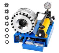 Hose Crimper, Hydraulic Tube Crimping Machine with 7 Dies for Single and Double Braided Hose Assemblies, Suitable for Diameters 0.24" to 1"