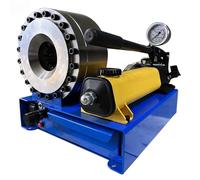Hose Crimper Machine - Manually Operated Hydraulic Crimping Tool with 7 Sets of Dies for High Pressure Hose Fittings, Handheld Pipe Pressing Device