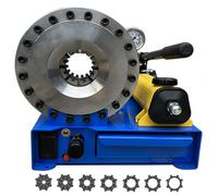 Hose Crimper with Hydraulic Design, 7 Die Sets, High Pressure Tool for Fittings and Pipes, Manual Handheld Crimping Machine