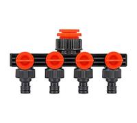 Hose Distributor, Garden Hose Adapter, Robust 4-Way Connection Valve for Sprinkling, Garden, Home, Family, Property