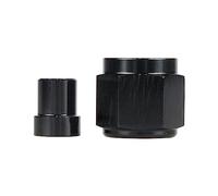 Hose End Connector,Hardline Fitting TF 1093 Tube Nut and Sleeve 4AN 1/4 Internal Thread Pipe and Socket Black Line(6an)