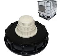 Hose end connector,Plastic Snap-Fit Connector, IBC Vented Lid 163mm Dia With 32mm Coarse Male Thread 1 Vent Hole Plastic For IBC Ton Bucket IBC Tank Adapter Connector Barrels Fitting Replacement Parts