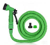 Hose Expandable Garden Hose, 100FT Flexible Expanding Magic Hose, Hosepipes for Garden 30m with 3/4", 1/2" Fittings, Watering Hose with 7 Function Spray Nozzle, Green