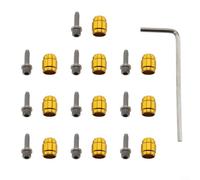 Hose Fitting Kit with 10 Olive and 10 Insert Pieces plus Installation Wrench for Compatible for SRAM Hydraulic Brakes Including Red 22, for RIVAL 1/22, for FORCE 1/22, and S700(Gold)