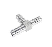 Hose fittingHose Barb Fittings, 304 Stainless Steel T Shape Tee 6mm-32mm Silver(12mm)