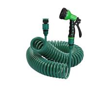 Hose Garden Coil Hose Explosion-Proof 3/4-inch Connector Stretch Water Pipe 7 Function Sprayer High Pressure Garden Hose(30M)