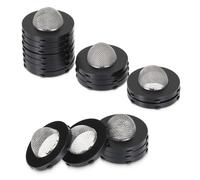 Hose Gasket Washers, 12 Pcs 3/4” Stainless Steel Garden Hose Filter with Strainer Rubber Seals Gasket Fittings for Standard 3/4“ Garden Hose-Fittings and 5/8” Washing Machine Connector (Black)