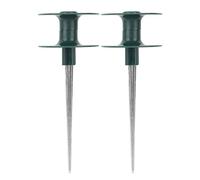 Hose Guide Spikes 2 Pack Durable ABS Zinc Alloy Water Pipe Guide Wheel Labor Saving Garden Hose Holder for Lawn Yard Garden