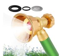 Hose Head Sprayer - 2 Inch Brass Nozzle | High Pressure Garden Attachment - Adjustable Flow Control for Car Wash and Plant Watering This 90g Heavy Duty Copper Tool is Ideal for