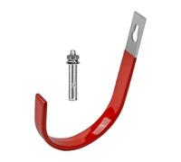 Hose Holder - Wall Mounted Hanger, Metal Water Pipe Rack, Rust Proof Outdoor Storage, Free Cord Cable Management, Garden Supply Category, Black Steel Bracket Yard Garage Patio Use