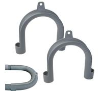 Hose Hooks, Drain Outlet Hose Hook, 5.9 Inches Pipe Supports, U Shape Washer Hose Hooks | Durable U Hook with Flexible Slot | Hose Holders Gray Washer, Accessories for Laundry Rooms & Washrooms