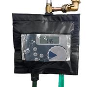 Hose Irrigation Timer Cover - Weather-Resistant Sleeve Shield - Clear Front Window Anti Freeze Visible Sleeve - for Garden Lawn Backyard Park Irrigation Setups Sprinkler System Faucet Areas Sports Fie