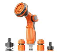 Hose Nozzle, Heavy Duty, Leak-Proof Connection, Refill - 8 Watering Patterns for Hose - Owners, Workshops, Car Wash and Cleaning
