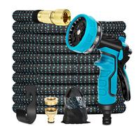 Hose Pipe, Garden Hose Leak-Proof with 8-Function Sprayer, 125FT Hose for Garden, No-Kink Flexible Water Hosepipe with Solid Brass Fittings for Wateri