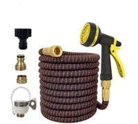 Hose Pipe,Garden Hoses Garden Hose 3X Telescopic Watering Hose, High-Pressure Car Wash Water Gun, Adjustable Watering Mode, Garden Irrigation Hose(1/2''_125FT)