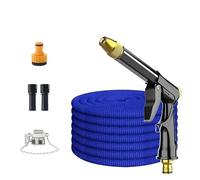Hose Pipe,Garden Hoses Quality Flexible Expandable Garden Hose High Pressure Nozzle Spraye Washer Gun Car Wash Hose(Blue no Foam Pot,50ft)