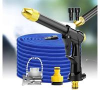 Hose Pipe,Garden Hoses Quality Flexible Expandable Garden Hose High Pressure Nozzle Spraye Washer Gun Car Wash Hose(Blue with Foam Pot,150ft)