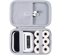 Hose Pipe khanka Hard with m221/M220/M110/m110s Rotulador - Rotulador portátil Bluetooth bolsa de armazenamento para etiquetas de impressora, cabo USB e acessórios (apenas capa) (branco)
