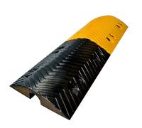 Hose Protector Ramp, Speed Bumps for Driveway, 1 Channel, Eye-catching Color, 3t/6600lb Load Capacity, Suitable for Asphalt Concrete Driveways(98x35x9.5cm/39x14x3.7in)