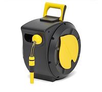 Hose Reel, 30M/100Ft Auto Retractable Hosepipe Wall-Mounted Portable 180° Swivel Hose Box with Spray Nozzle and Hose Hose Reel Cart