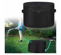 Hose Reel Box Bag Holds 150 ft Hose, Garden Hose Storage for Outside with Small Tool Storage Pocket for Outside or Inside, Storage Bag for Garage