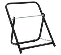 Hose Reel Cart Black Powder-Coated Steel 54 x 45 x 54 cm 48cm Reel Capacity45kg