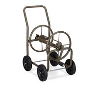 Hose Reel Cart Metal Garden Hose Pipe Trolley Watering Hose Reel 60 m