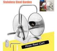 Hose Reel Garden High Pressure Water Wash Metal Hose Reel Cart Stainless Steel